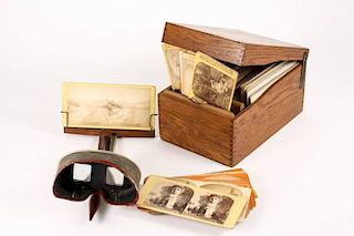 Stereoscopic Viewer & Over 140 Stereoview Cards