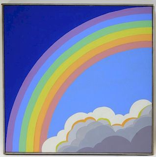 Sante Graziani A/C Muralist Rainbow Sky Painting