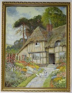 Arthur Claude Strachan Cottage Garden WC Painting