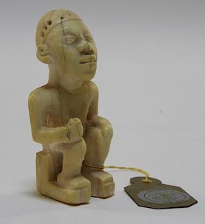African Bakongo Ivory Finial Figure Ex. Sotheby's