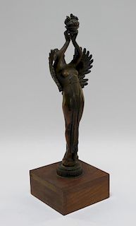 American Art Nouveau Patinated Goddess of Victory