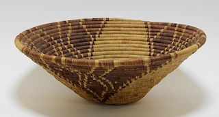 Native American Geometric Coil Basket