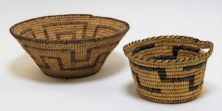 2 Native American South West Papago Indian Baskets