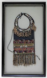 Indian Bhopa Cowrie Shell Embroidered Collar
