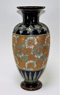 LARGE Doulton Lambeth M. Holbrook Stoneware Vase