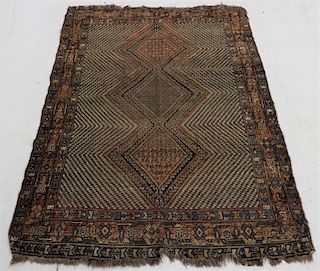 Antique Persian Afghan Wool Carpet Rug