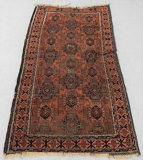 Antique Persian Belouch Wool Carpet Rug