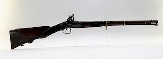 18C. American Iron & Brass Flintlock Rifle