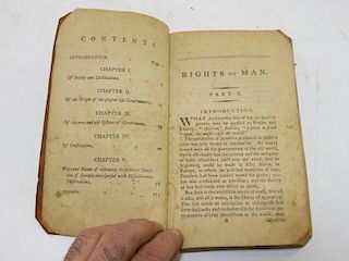 C.1792 Thomas Paine Rights of Man Leather Book