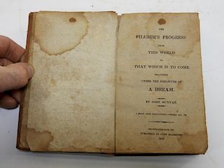 C.1815 John Bunyan Pilgrims Progress Leather Book