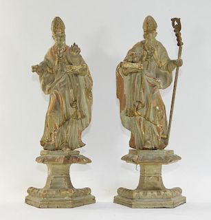 PR European Christian Icon Cardinal Wood Figures