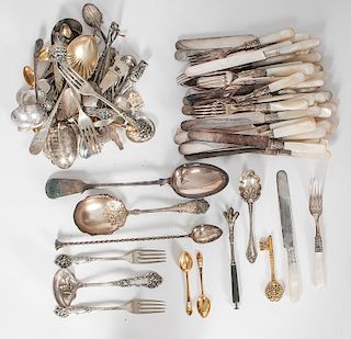 Mother of Pearl Handled Flatware and Other Silverplate