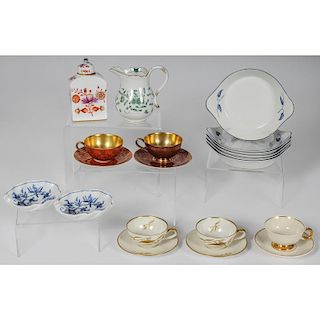 German Porcelain Table Wares Including Meissen, Rosenthal and Duisdorf
