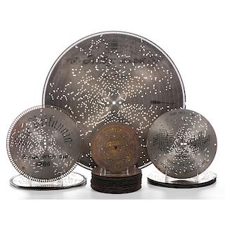 Group of Music Box Discs, Varying Size