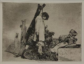 GOYA, Francisco. Etching. "Tampoco" From Disasters
