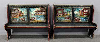 Peter Hunt. Pair of Signed Paint Decorated