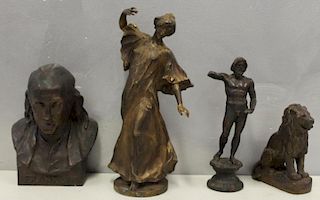 Grouping of Antique Bronze Sculptures.
