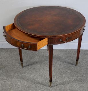 Antique  Mahogany Leathertop Table.