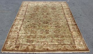 Finely Woven Vintage Handmade Roomsize Carpet.