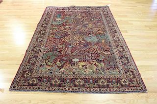 Antique and Finely Woven Area Carpet.