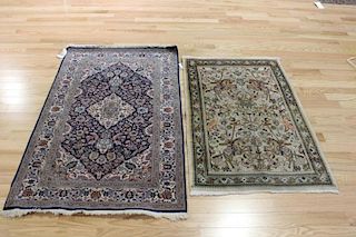 2 Antique and Finely Woven Area Carpets.