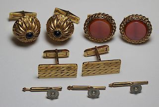 JEWELRY. Men's 14kt Gold Jewelry Grouping.