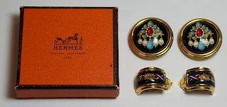 JEWELRY. (2) Pairs of Hermes Earrings or Ear Clips