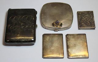 STERLING. Grouping of Silver Compacts Inc. Tiffany