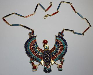 JEWELRY. Egyptian Gold Pendant of Falcon or