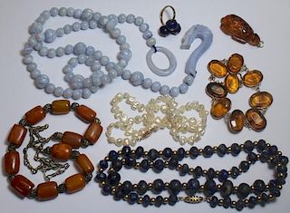 JEWELRY. Assorted Natural Gem Jewelry Grouping.