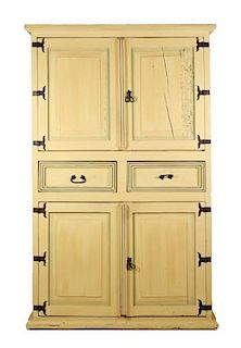Provincial Yellow Painted Cabinet
