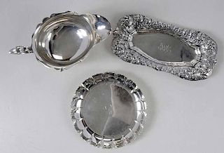 Three Tiffany Silver Table Items