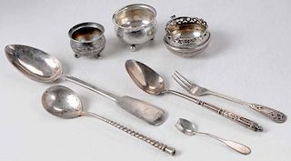 Seven Pieces Russian Silver Items