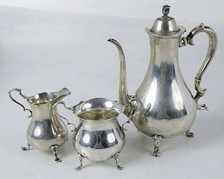 Three Pieces Sterling Coffee Set