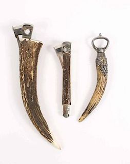 Collection of 3 Bone Handled Accessories