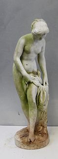 APPARENTLY Unsigned. Marble. Female Nude Statue.
