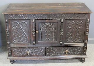 Antique Carved Cabinet (Pilgrims Trunk)