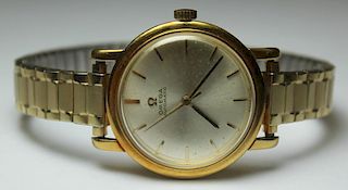 JEWELRY. Ladies Omega Gold Watch, Ref No 161 004.