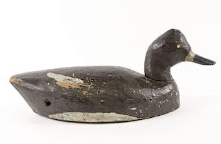 Vintage Carved & Polychrome Duck Decoy