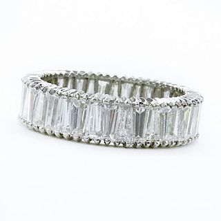 4.0 Carat Tapered Baguette Diamond and Platinum Eternity Band.