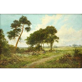 Daniel Sherrin The Elder, British (1868 - 1940) Oil on Canvas "Rural Landscape"