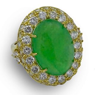 Mason-Kay Certified 10.11 Carat Emerald Green Oval Cabochon