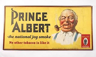 Framed Prince Albert Tobacco Fabric Banner Ad