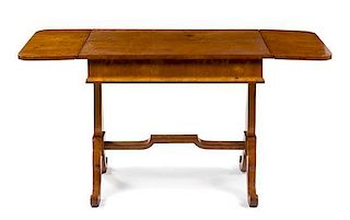 An Austrian Birch Sofa Table Height 30 1/2 x width 37 x depth 24 1/2 inches.