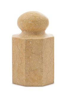 A Large Marble Doorstop Height 8 inches.