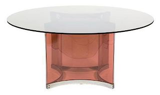 A Pair of Alessandro Albrizzi Dining Tables Height 29 x diameter 60 inches.