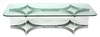 A Pair of Alessandro Albrizzi Race Track Coffee Tables Height 15 x width 60 inches.