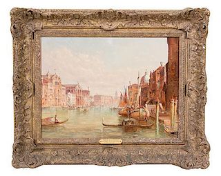 Alfred Pollentine, (English, 1836-1890), Grand Canal Venice, 1890