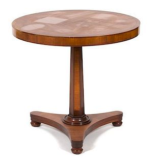A Regency Style Mahogany Side Table Height 25 1/2 inches.