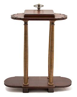 A Regency Style Mahogany Desk Stand Height 19 inches.